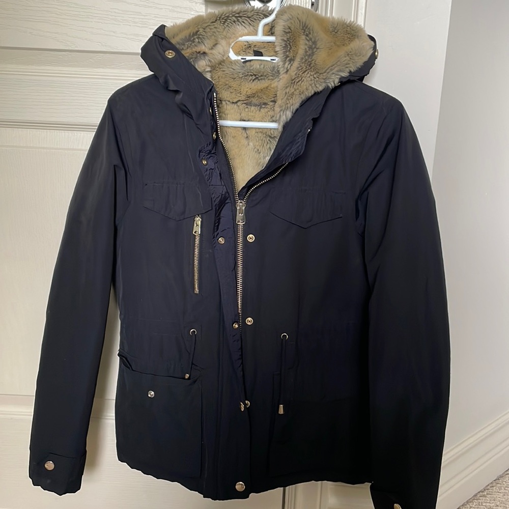 TOPSHOP Black winter Jacket - size US 4